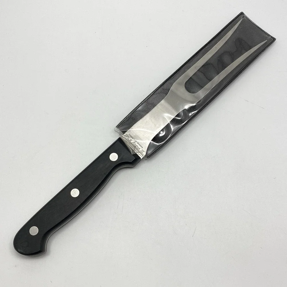 Black‎ Angus III Meat Fork Serving Utensil + Sheath Ritzville Warehouse Co. LOGO